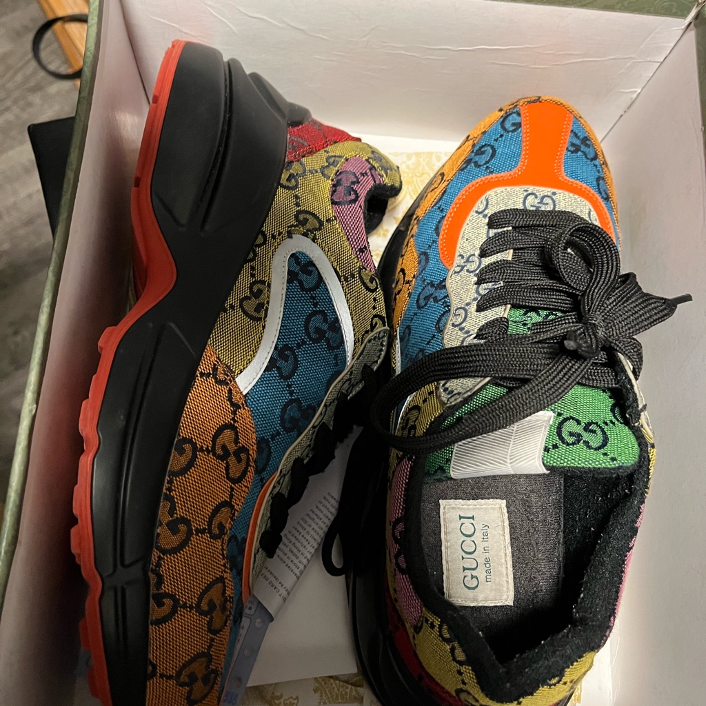 Gucci Kids Colorful Logo Sneakers